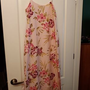 Tommy Bahama full length pale pink silk dress in 4
